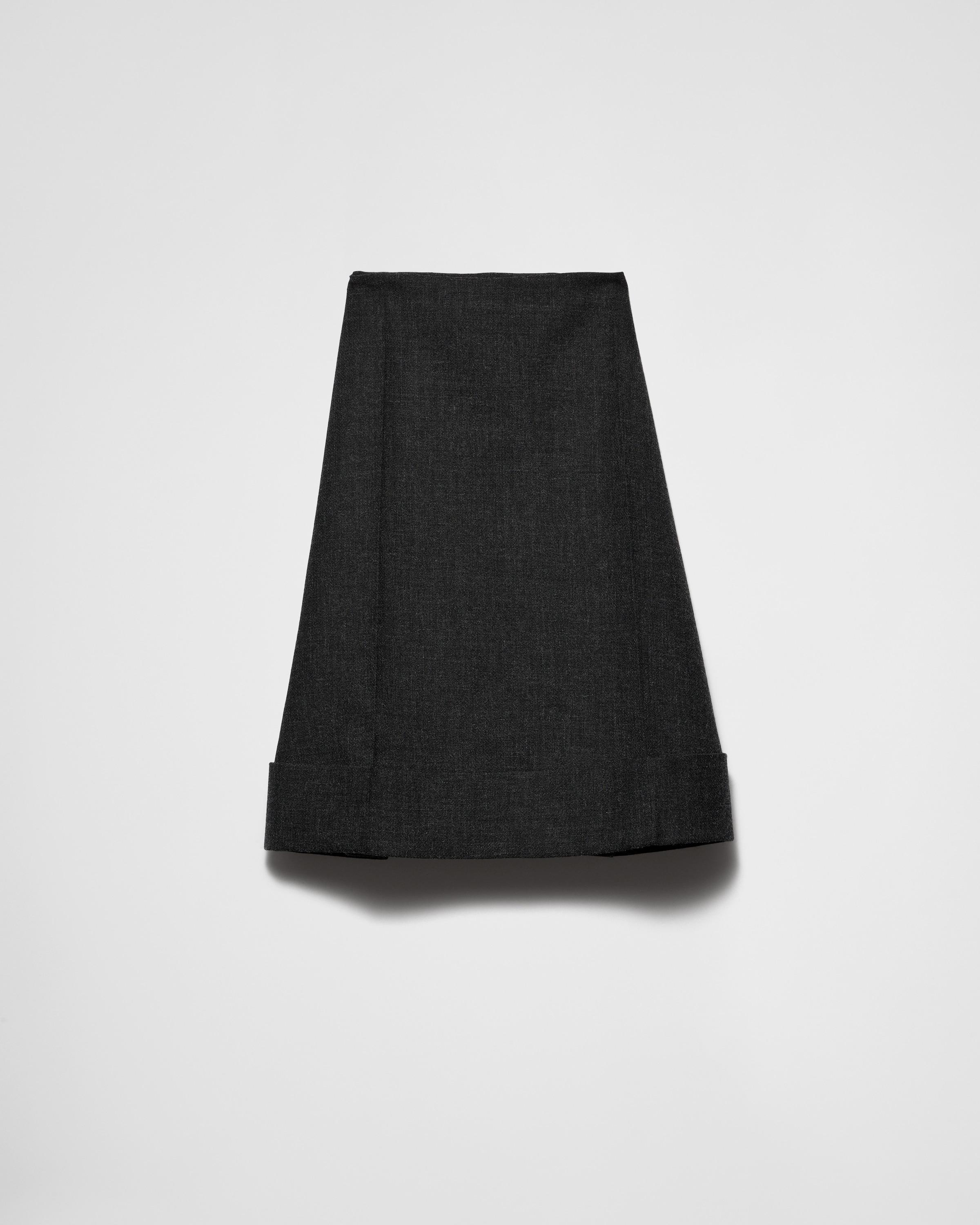 Vintage-look rush stitch midi-skirt Product Image