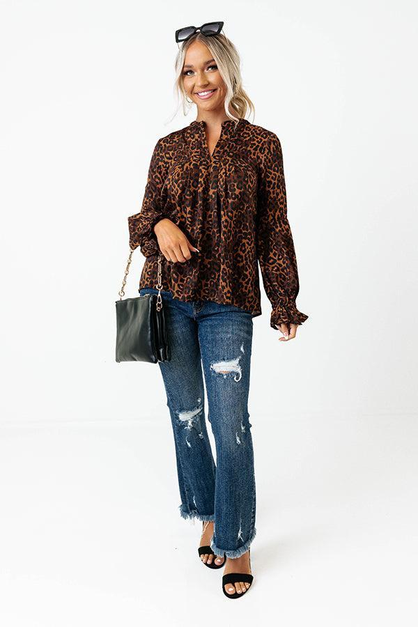 Simply Flourishing Leopard Shift Top Product Image