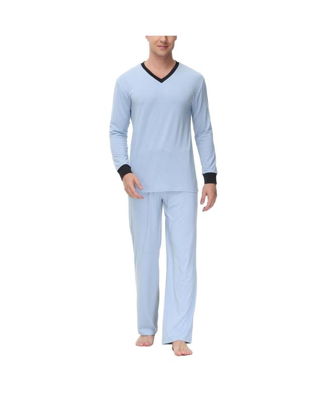 Ink+Ivy Mens Heat retaining Two Piece V-Neck & Lounge Pants Pajama Set Product Image