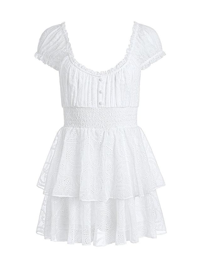 Womens Gracie Eyelet Chiffon Romper Product Image