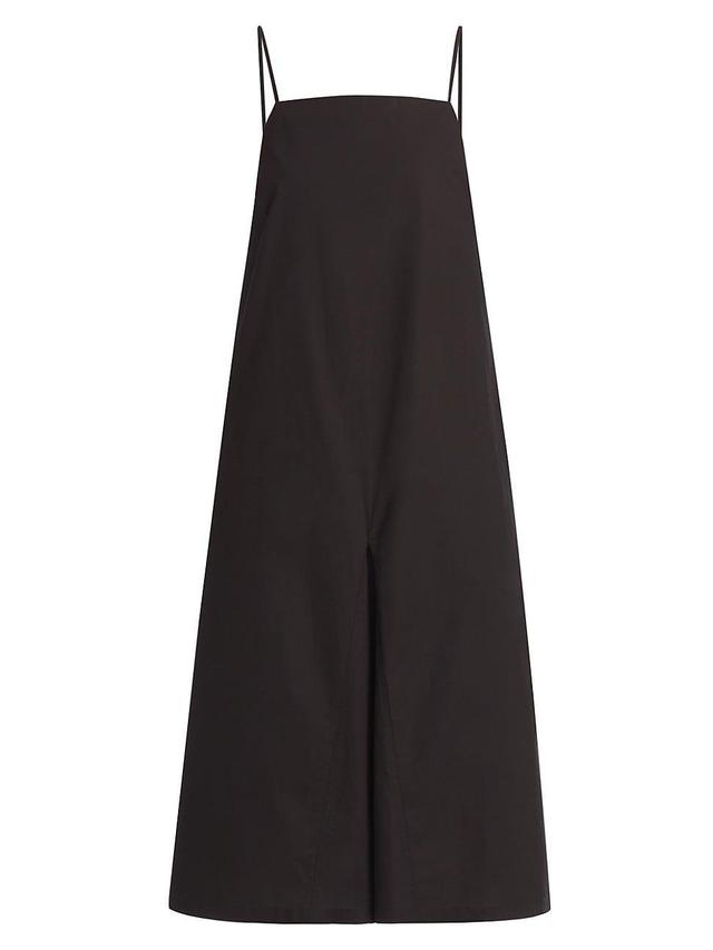 Womens Poplin Cropped Jumpsuit Product Image