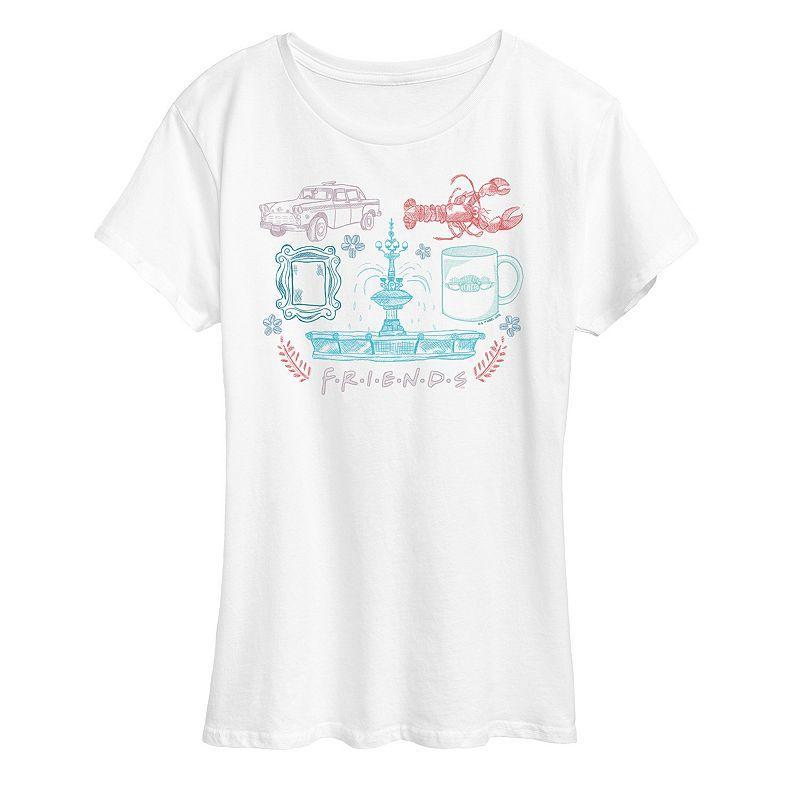 Womens Friends Icon Grid Graphic Tee Product Image