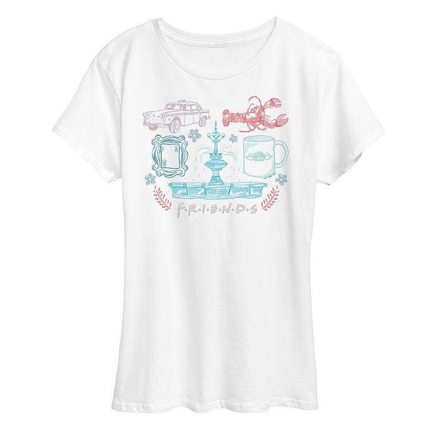 Womens Friends Icon Grid Graphic Tee Product Image