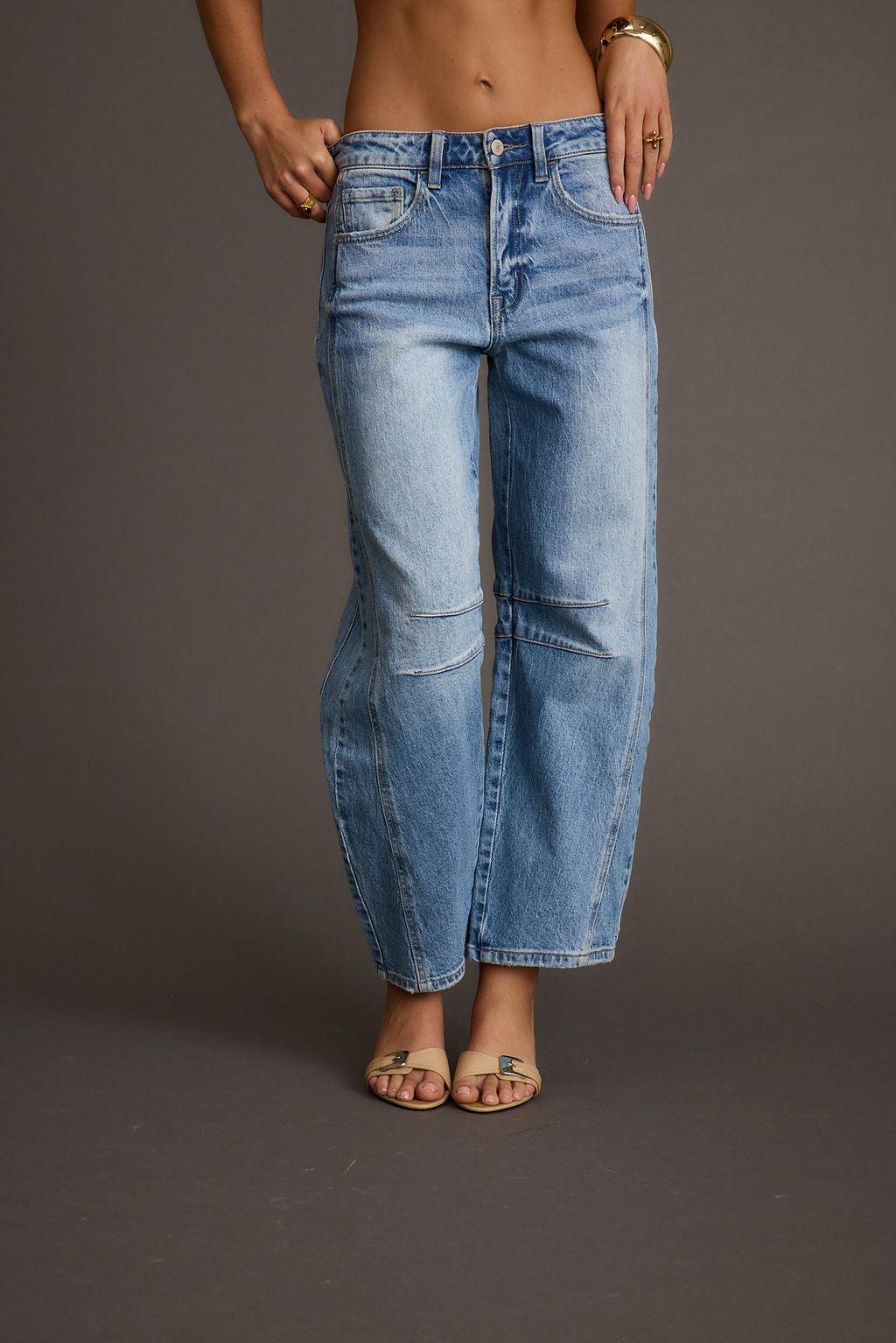 Muse Barrel Denim Jeans Product Image