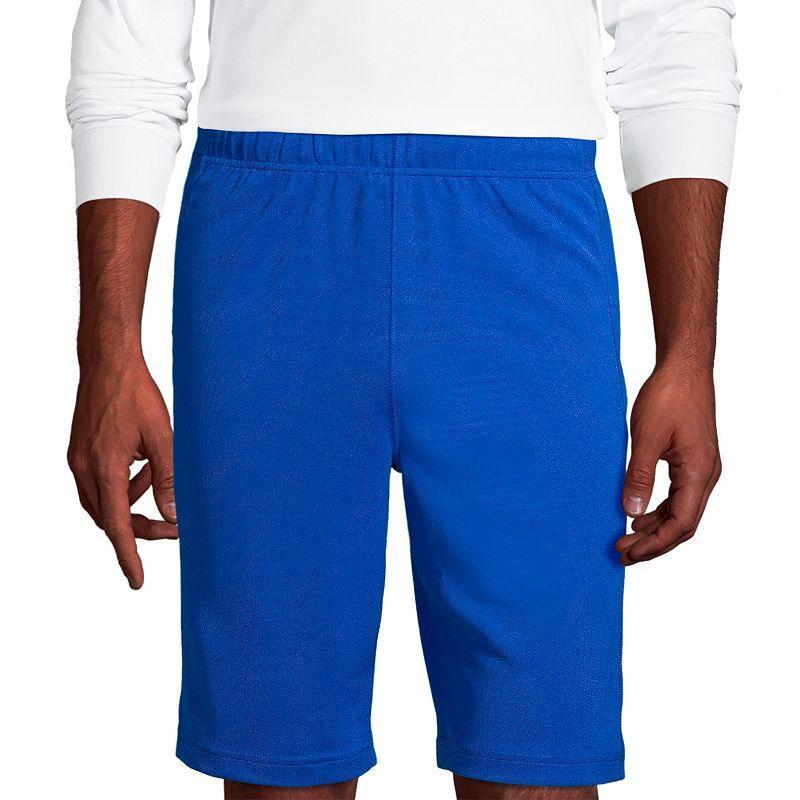 Mens Lands End Mesh Gym Shorts Blue Product Image