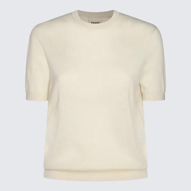 Cream Wool Knitwear In Blanco Product Image