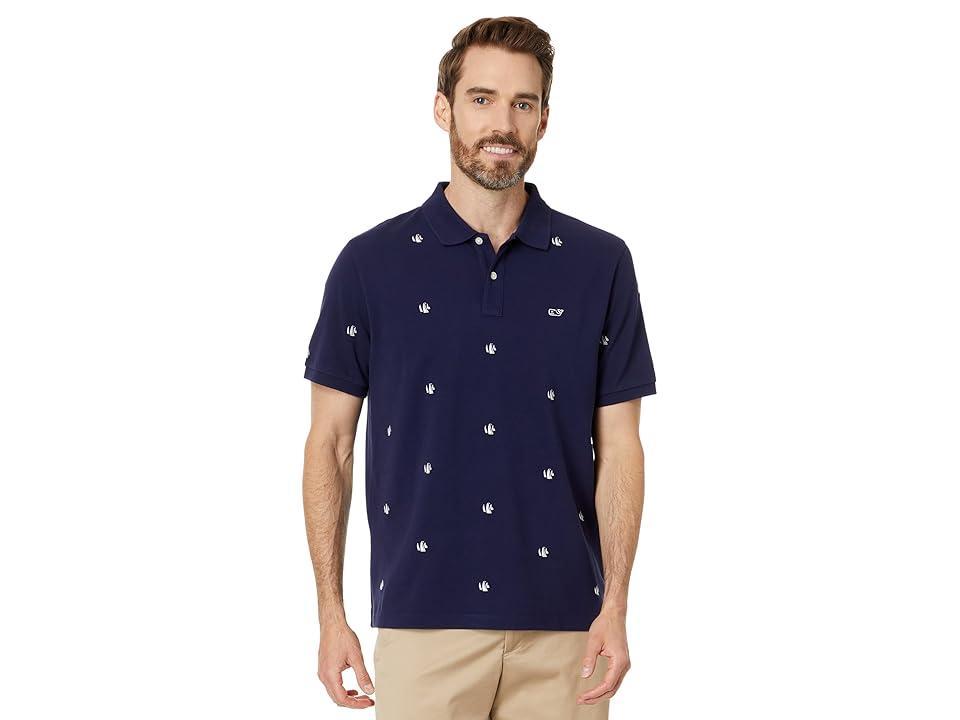 Vineyard Vines Novelty Heritage Pique Polo (Sail Boat Naut ) Men's Short Sleeve Knit Product Image