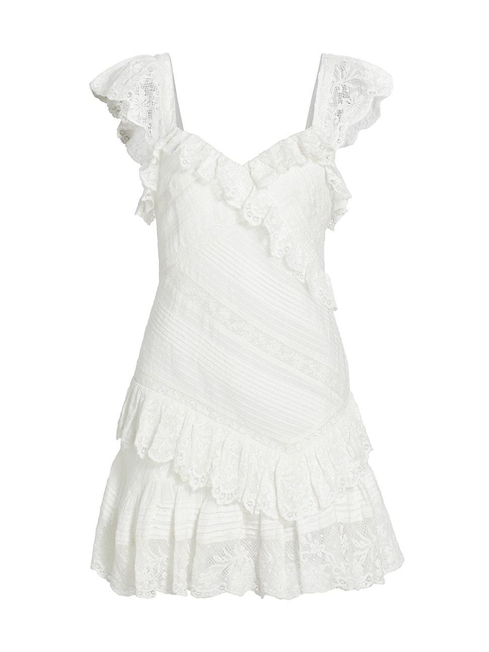 Womens Bensley Pintuck Lace Minidress Product Image