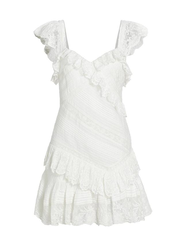 Womens Bensley Pintuck Lace Minidress Product Image