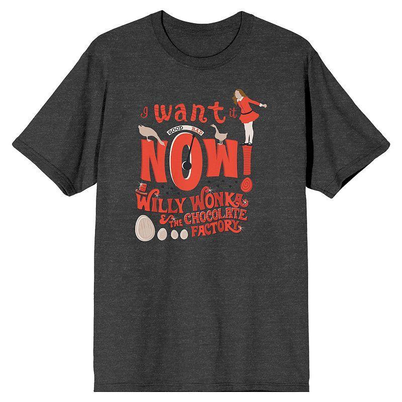 Mens Willy Wonka Want It Now Tee Product Image