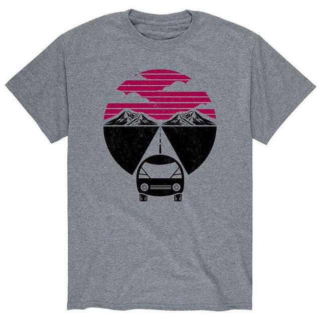 Mens Retro Mountains Car Tee Product Image