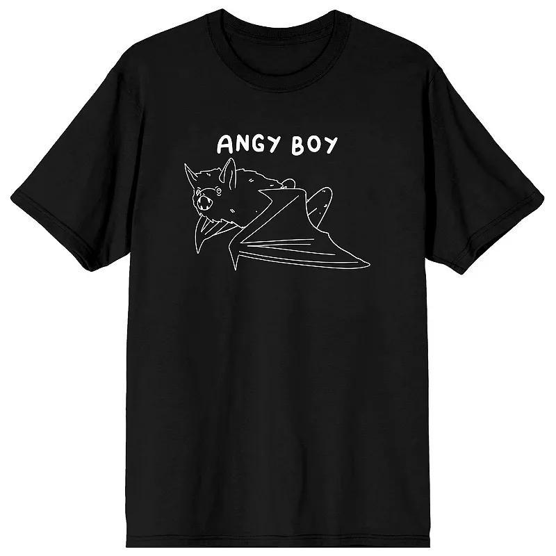 Mens Halloween Angy Boy Bat Graphic Tee Product Image