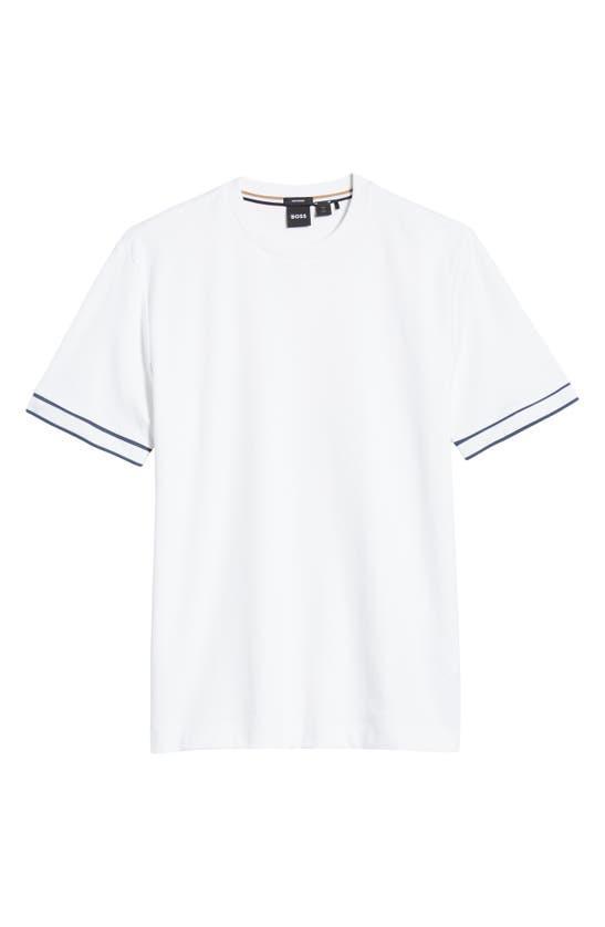 Tiburt Tipped T-shirt In White Product Image