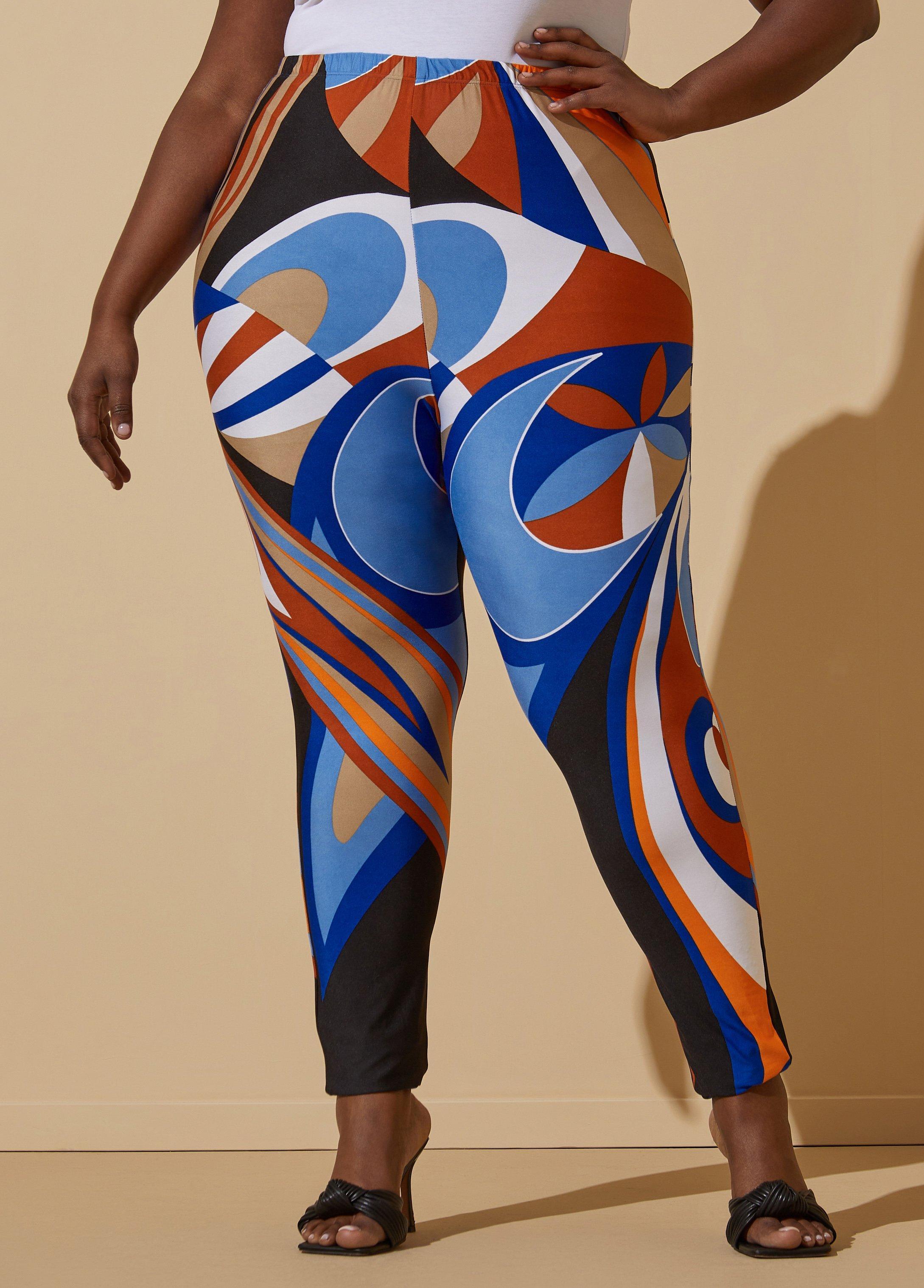 Plus Size Swirl Print Leggings Ashley Stewart Product Image