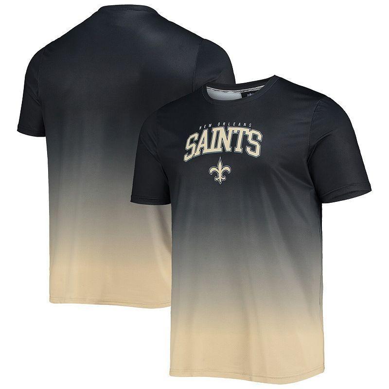 Mens FOCO /Gold New Orleans Saints Gradient Rash Guard Swim Shirt Product Image