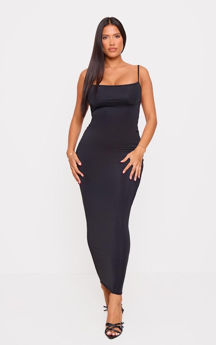 Shape Black Sculpt Strappy Back Detail Maxi Dress Product Image