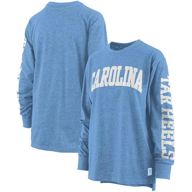 Womens Pressbox Carolina Blue North Carolina Tar Heels Two-Hit Canyon Long Sleeve T-Shirt Product Image