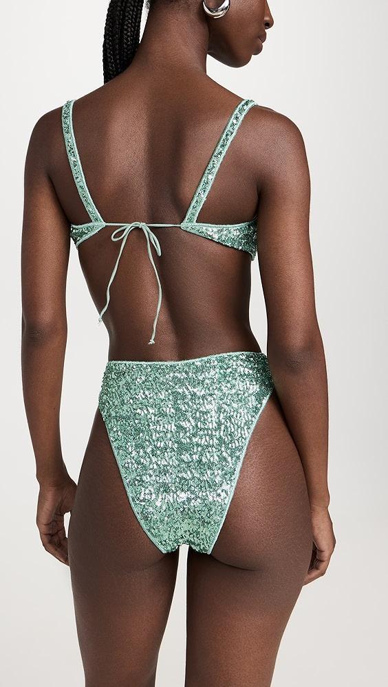 Oseree Paillettes Balconette Bikini Set | Shopbop Product Image