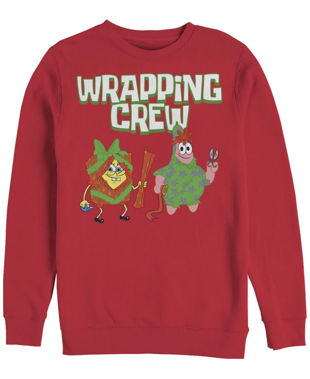 Mens SpongeBob SquarePants Wrapping Crew Sweatshirt Product Image