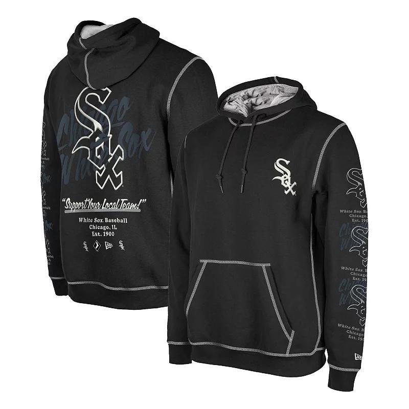 Mens New Era Chicago White Sox Team Split Pullover Hoodie Product Image