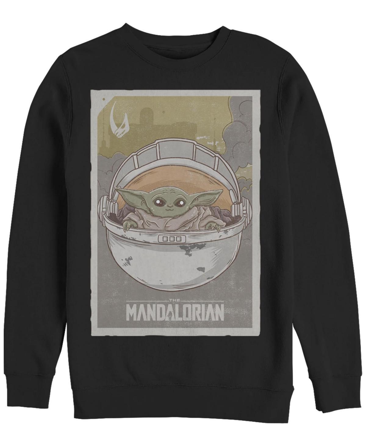 Mens Star Wars The Mandalorian The Child aka Baby Yoda Poster Sweatshirt Blue Product Image