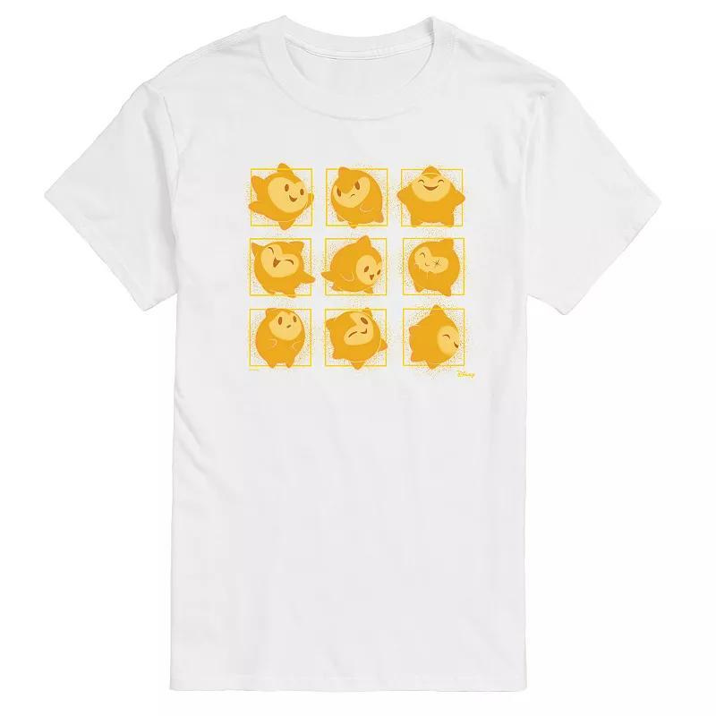 Disneys Wish Big & Tall Star Face Grid Graphic Tee, Mens Product Image