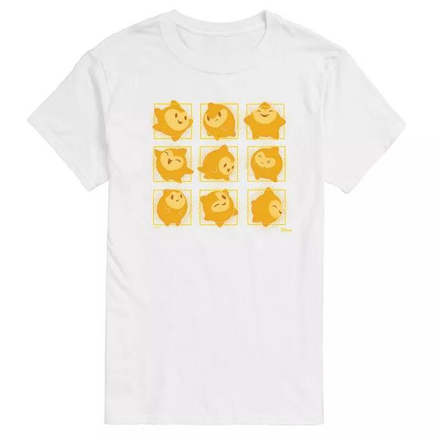 Disneys Wish Mens Star Face Grid Graphic Tee Product Image