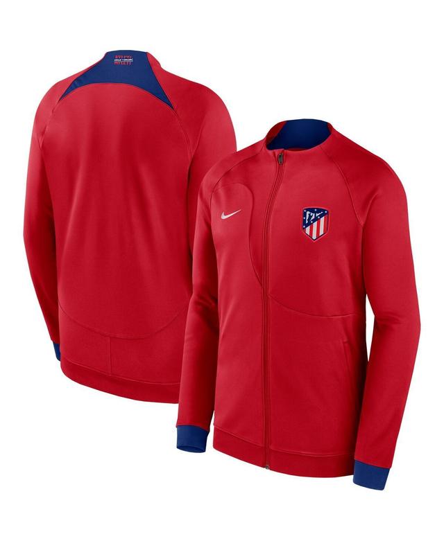 Men's Red Atletico de Madrid Academy Pro Anthem Raglan Performance Full-Zip Jacket Product Image