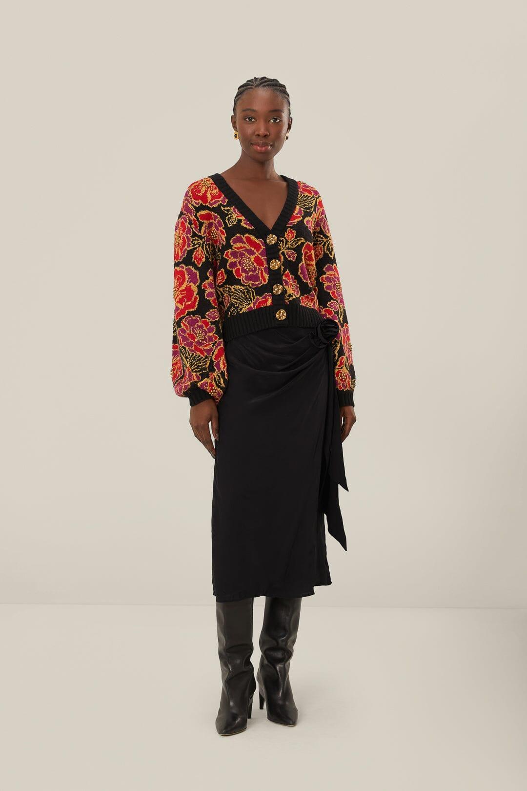 Black Midi Skirt, BLACK / XXS product image