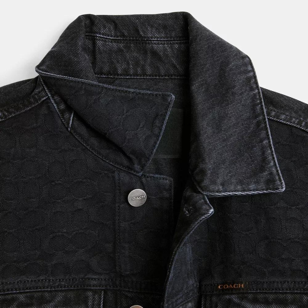 Black Denim Jacket In Organic Cotton Product Image