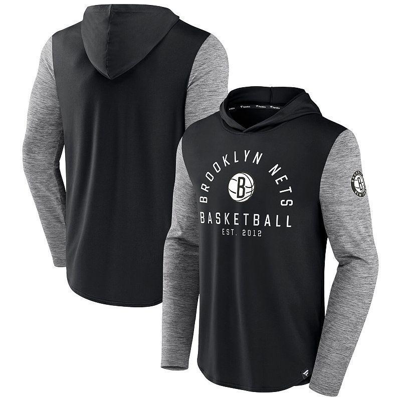 Mens Fanatics Black Brooklyn Nets Deep Rotation Performance Pullover Hoodie - Black Product Image