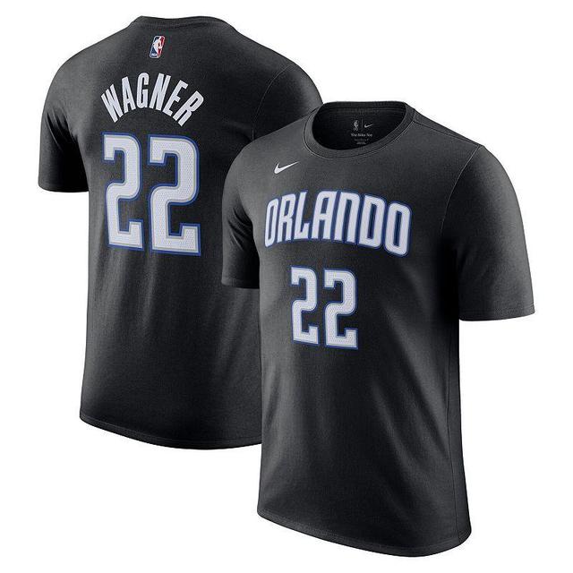 Mens Nike Franz Wagner Black Orlando Magic Icon 2022/23 Name & Number T-Shirt Product Image