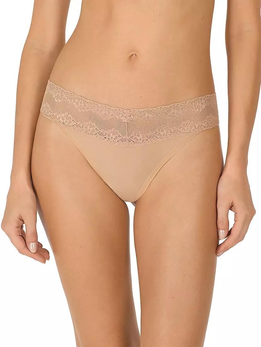 Bliss Perfection Lace Trim One Size Thong 2-Pack Product Image