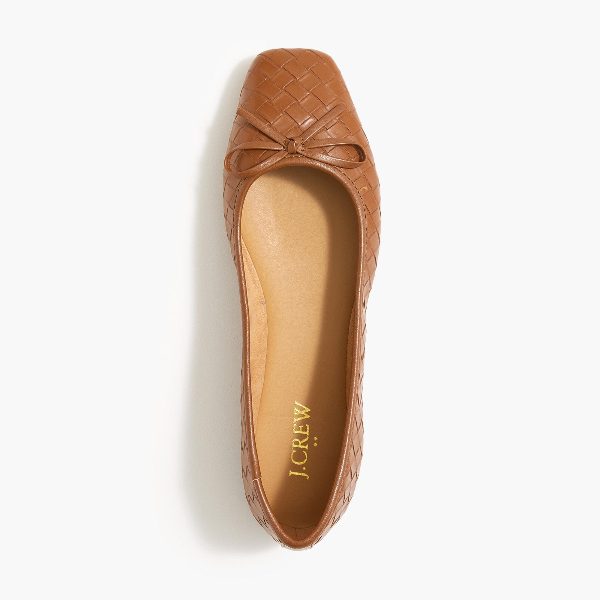 Woven square-toe ballet flats product image