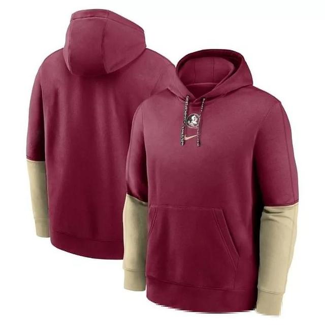 Mens Nike Garnet/Gold Florida State Seminoles Sideline Club Pullover Hoodie Product Image