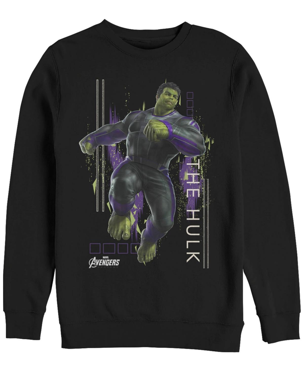 Mens Marvel Avengers Endgame Hulk Space Sweatshirt Black Product Image