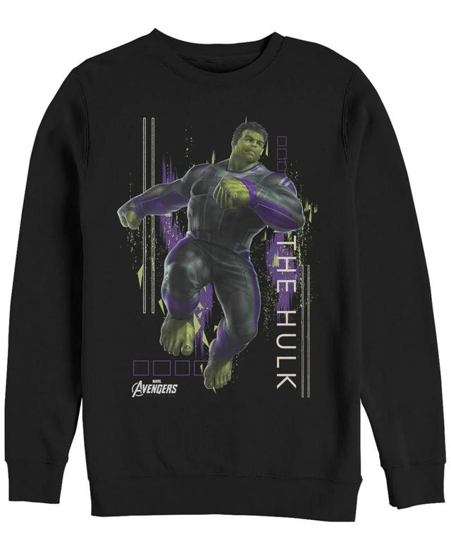 Marvel Mens Avengers Endgame Hulk Action Pose, Crewneck Fleece Product Image