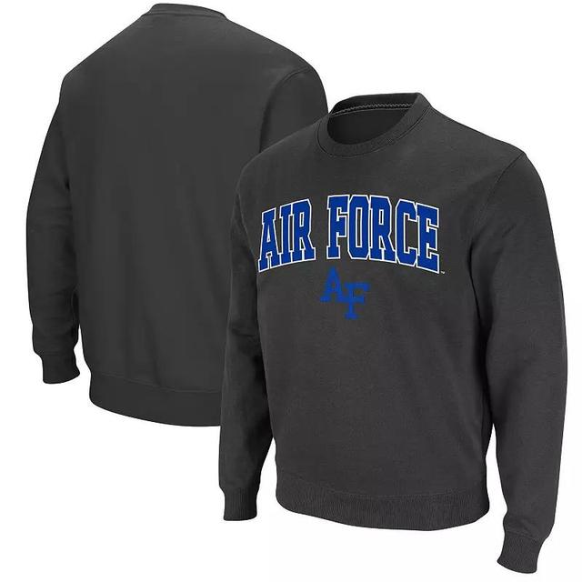 Mens Colosseum Charcoal Air Force Falcons Arch & Logo Sweatshirt Product Image