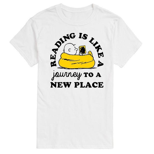 Mens Peanuts Reading Is Like A Journey Graphic Tee Product Image