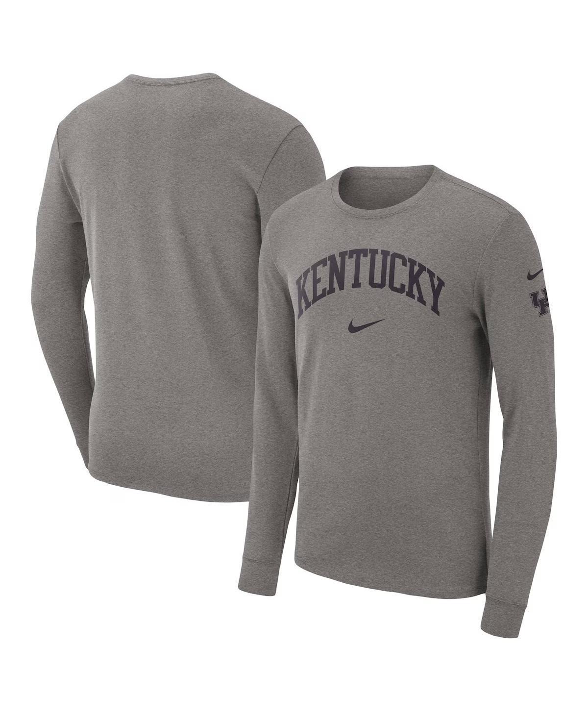 Mens Nike Heather Gray Kentucky Wildcats Arch 2-Hit Long Sleeve T-Shirt Product Image