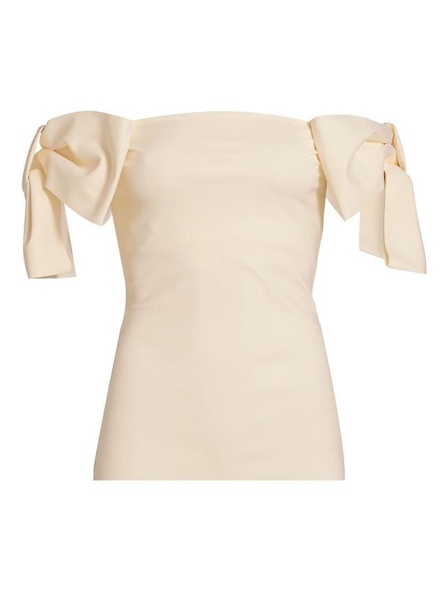 Womens Bunjiro Bow Off-The-Shoulder Top Product Image