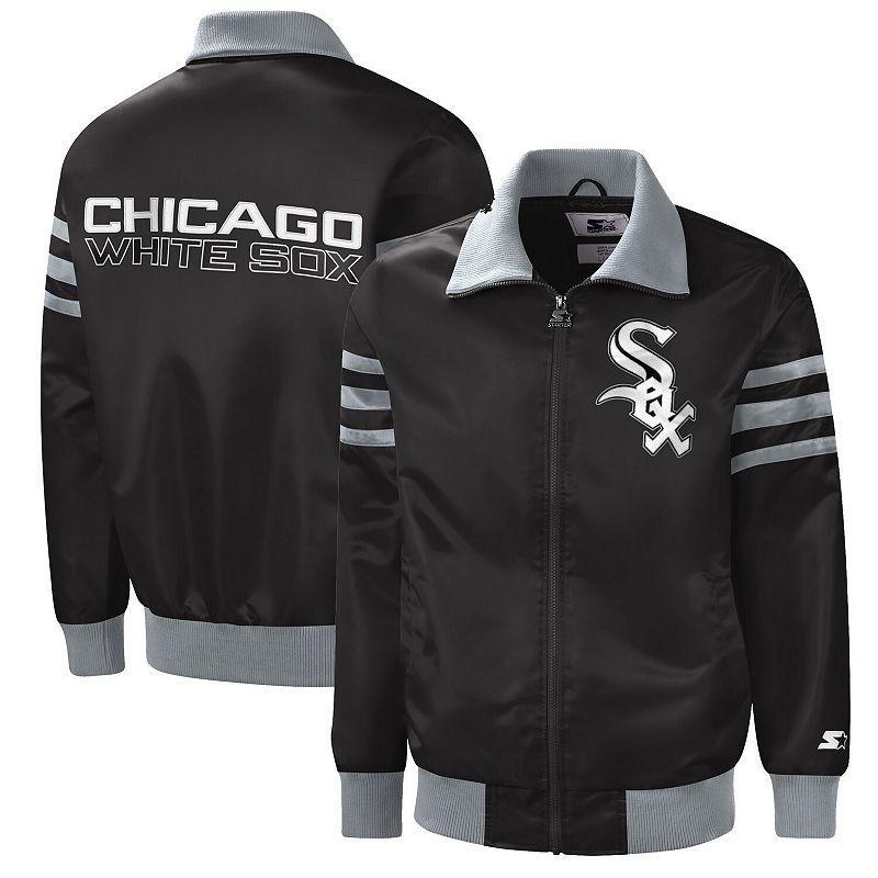 Mens Starter Chicago White Sox The Captain II Full-Zip Varsity Jacket Product Image