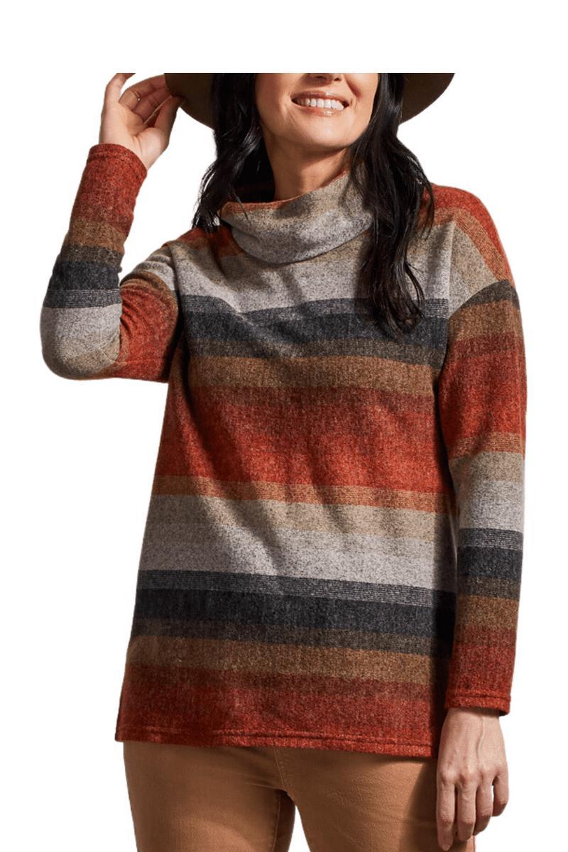 Drop Shoulder Cowl Neck Sweater Product Image