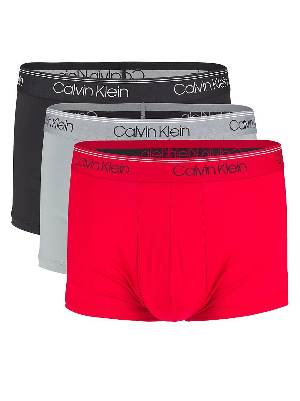 Calvin Klein 3-Pack Low Rise Microfiber Stretch Boxer Briefs Product Image