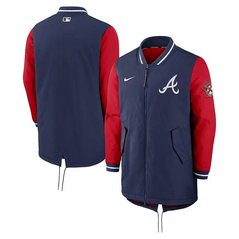 Mens Nike Atlanta Braves Dugout Performance Full-Zip Jacket Blue Product Image