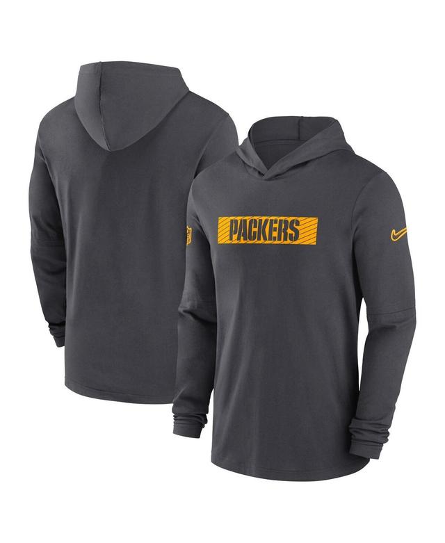 Nike Mens Green Green Bay Packers Sideline Hoodie Performance Long Sleeve T-Shirt Product Image