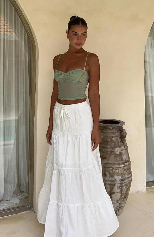 In That Moment Maxi Skirt White Product Image