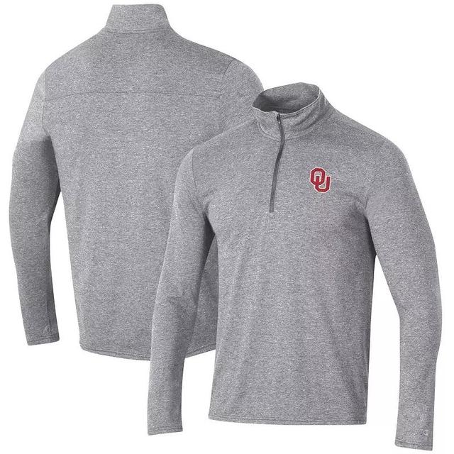 Mens Champion Heathered Gray Oklahoma Sooners Field Day Team Quarter-Zip Jacket Product Image