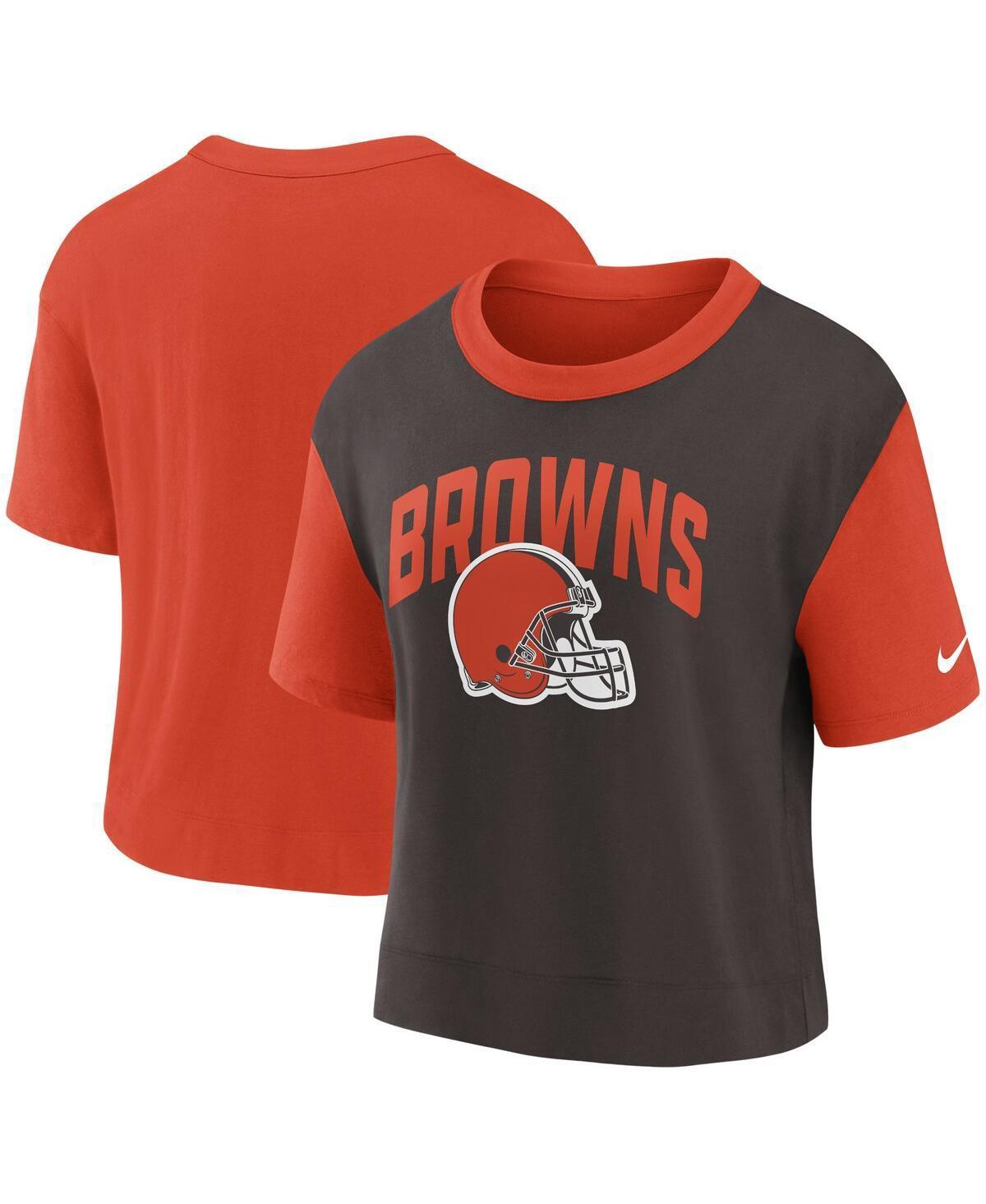 Womens Nike /Brown Cleveland Browns High Hip Fashion T-Shirt Product Image