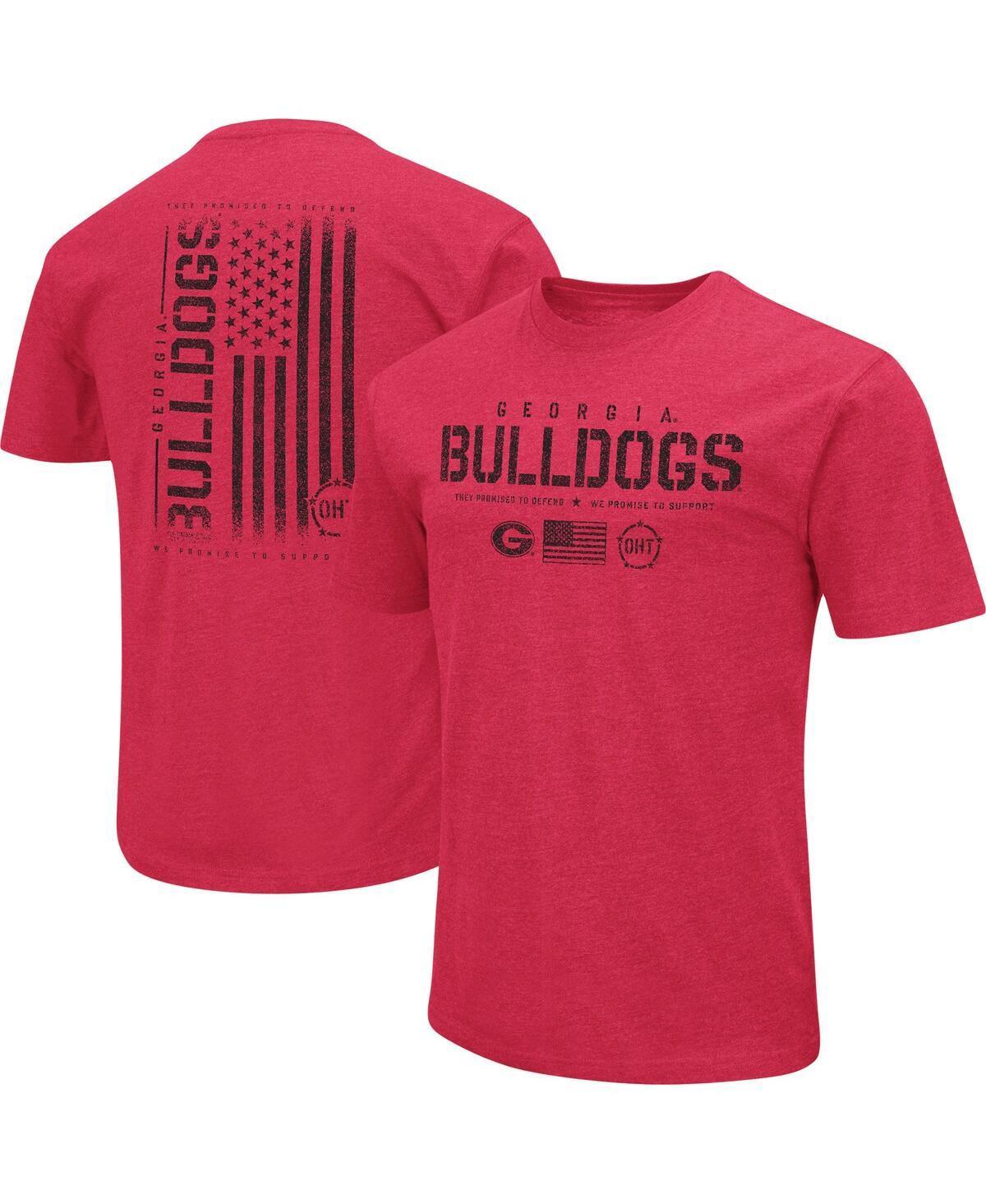 Mens Colosseum Heather Georgia Bulldogs OHT Military Appreciation Flag 2.0 T-Shirt Product Image